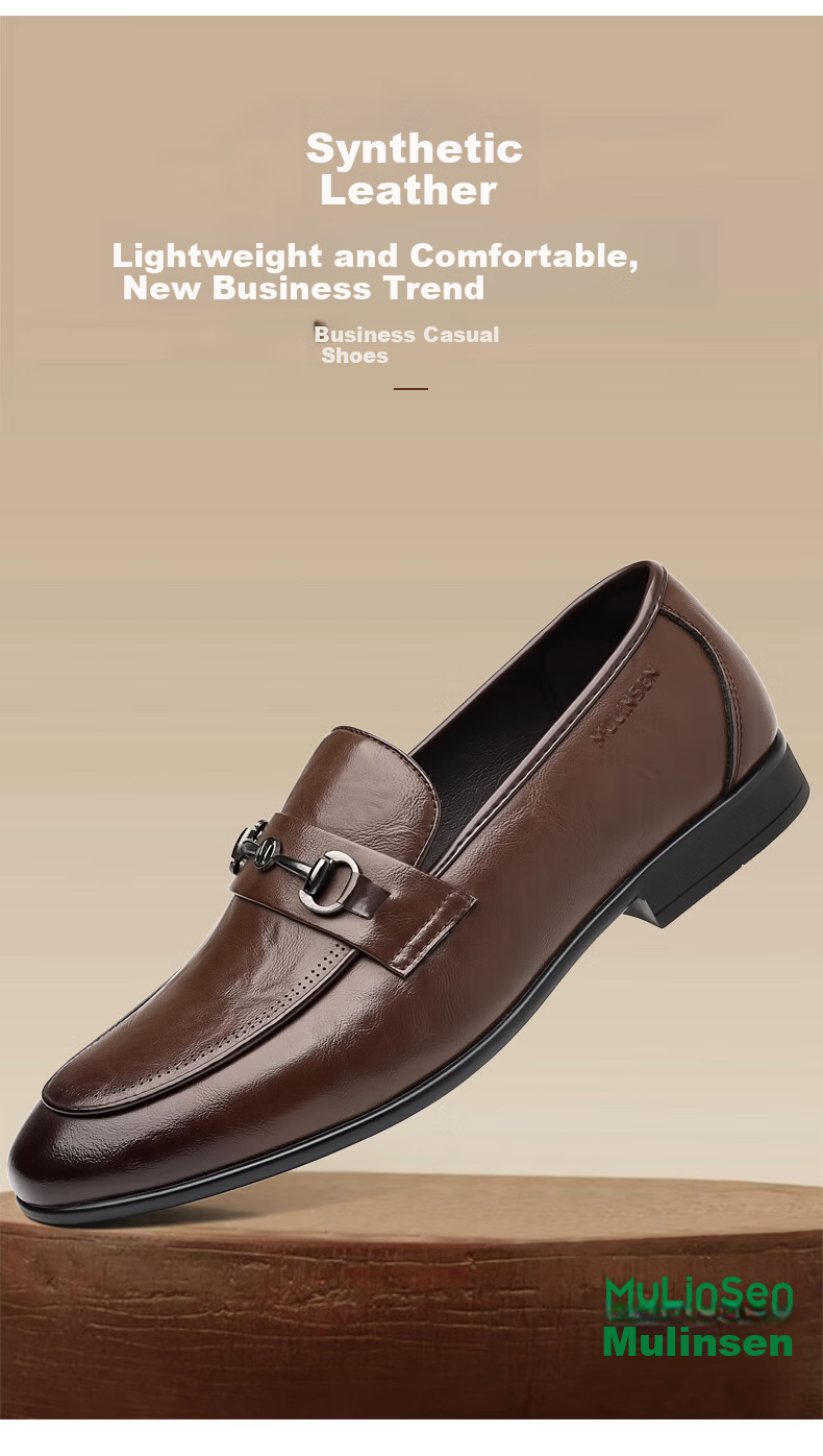 MULINSEN Men's Business Casual Slip-On Loafers Formal Wedding Shoes SHW851050 3