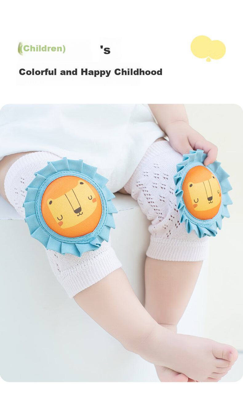 Baby Crawling Knee Pads Summer Thin Toddler Walking Knee Elbow Protectors Anti-Fall Safety Gear 12