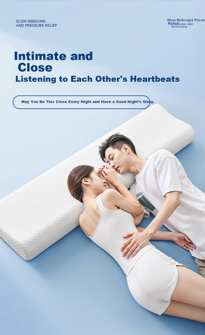 Yuzhaolin Memory Foam Double Neck Pillow for Couples and Parent-Child Use, Long Cervical Pillow Core with Pillowcase for Deep Sleep 6