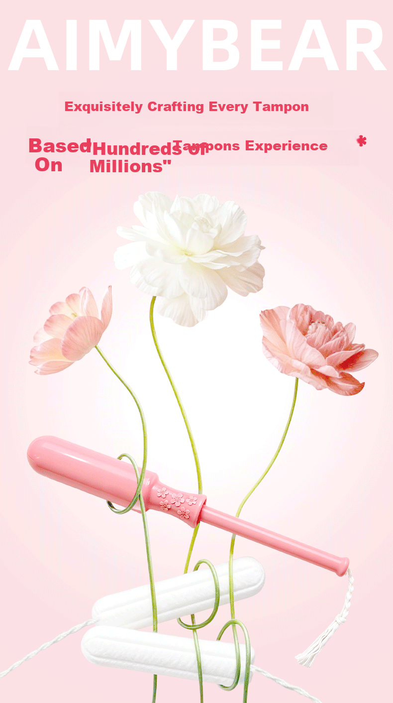 AIMYBEAR Long Applicator Tampons Super Absorbency SP 32-Pack Menstrual Tampons Sanitary Pads JD Self-operated 12