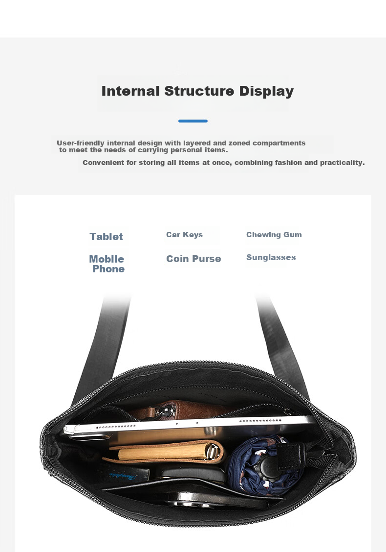 MEXICAN Men's Printed Casual Commuter Crossbody Shoulder Bag Phone Bag Birthday Gift High-end Light Luxury 6