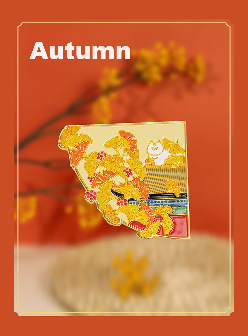 Tianse Four Seasons Forbidden City Cultural Creative Refrigerator Magnet Gift Box Museum Souvenir Beijing Landmark Tourist Attraction Teacher's Day Gift Chinese Style New Year Birthday TS-5953 4