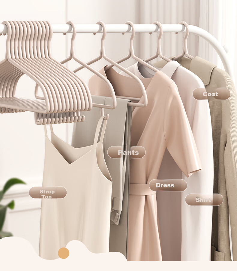 Baicaoyuan Non-Slip No-Trace Clothes Hangers for Adults, Extra Wide and Thick with Hooks, Large Size, 10-Pack 16