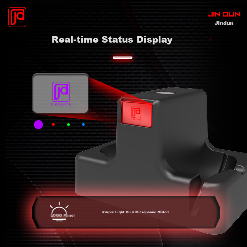 Jindun H6 Bluetooth Gaming Headset 2.4G Wireless Over-Ear Gaming Headphones Desktop PC One-Key 7.1 Surround Sound E-Sports Headset FPS Gaming Special 14