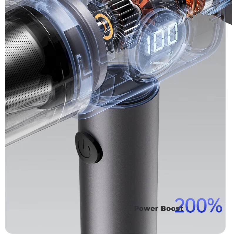 HELLOLEIBOO Handheld Car Vacuum Cleaner Wireless Rechargeable Powerful Dual-Use Car Home Vacuum and Blower with Digital Display 6