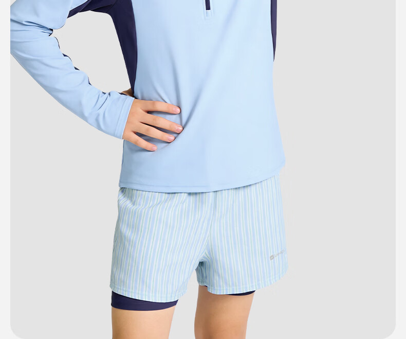 Keep Children's Swimwear, Boys' Two-Piece Long-Sleeve And Long-Pants Set, Youth Swimming Gear, Complete Set, Blue, Size 160 4