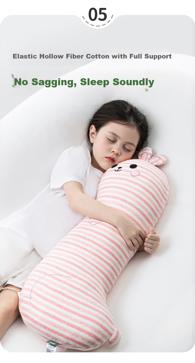 Legua Children's Sleeping Body Pillow Long Smile Rabbit Plush Side Sleep Leg Hug Pillow Kids Gift 10