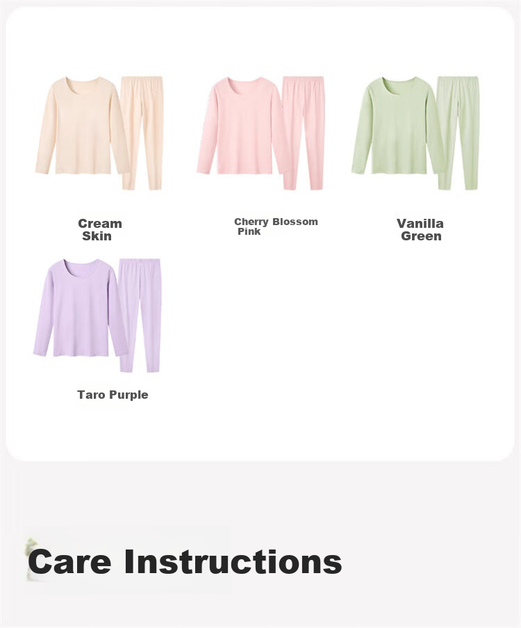 LangSha Youth Girls Underwear Set Autumn Thermal Cotton Long Johns for Middle and High School Students 13