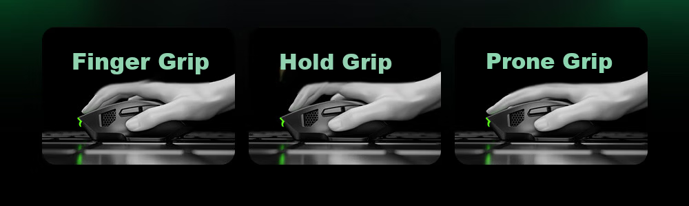Black Shark Star Flash Heated Gaming Mouse Ergonomic Dual 8K Report Rate Wireless Tri-Mode Right-Handed PUBG/LOL/CSGO Mouse 15