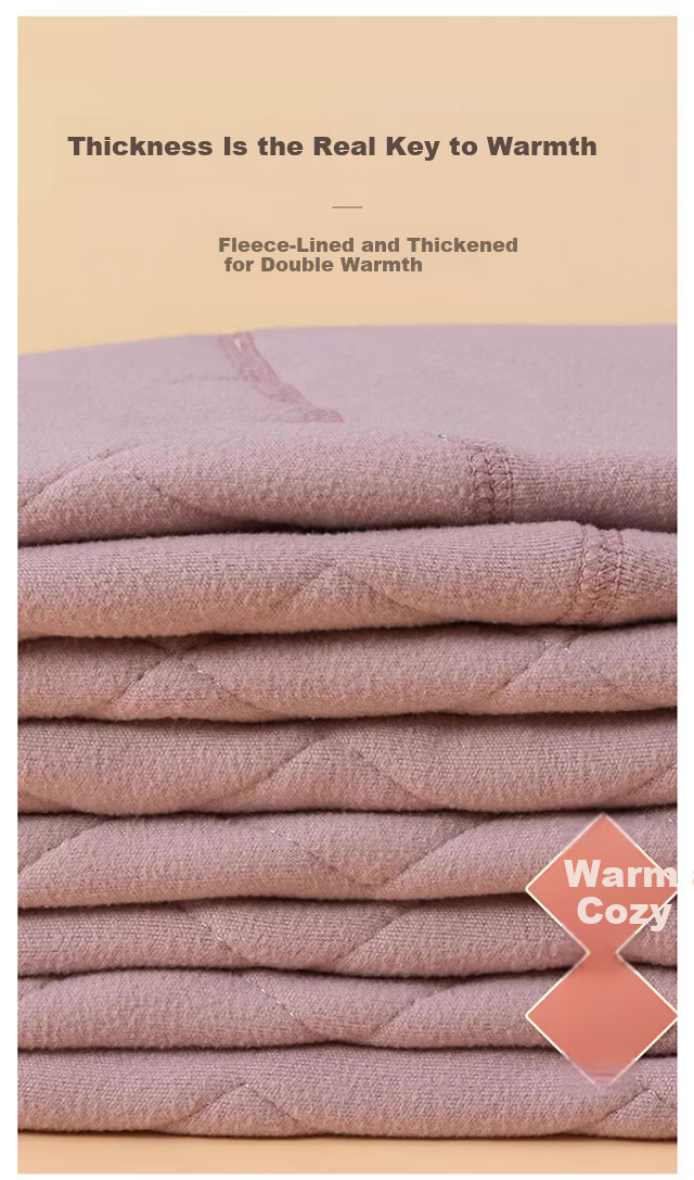 Xueqiman Women's Wool Thermal Pants Winter Fleece-Lined Thickened Cotton Pants Extra Thick Autumn Trousers Student Cold-Resistant Leggings 5