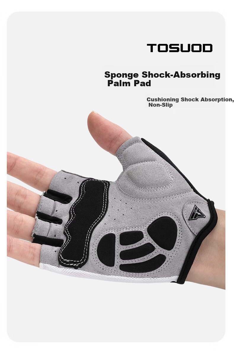 Captain Tas Summer Cycling Half Finger Gloves Road Mountain Bike Anti-Slip Shock Absorption Short Finger Riding Gear 6