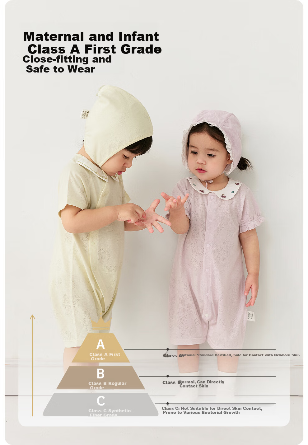Wismorni Ice Silk Cotton Bamboo Fiber Baby Romper, Thin Breathable Infant Clothing, Short-Sleeve Summer Outfit 5