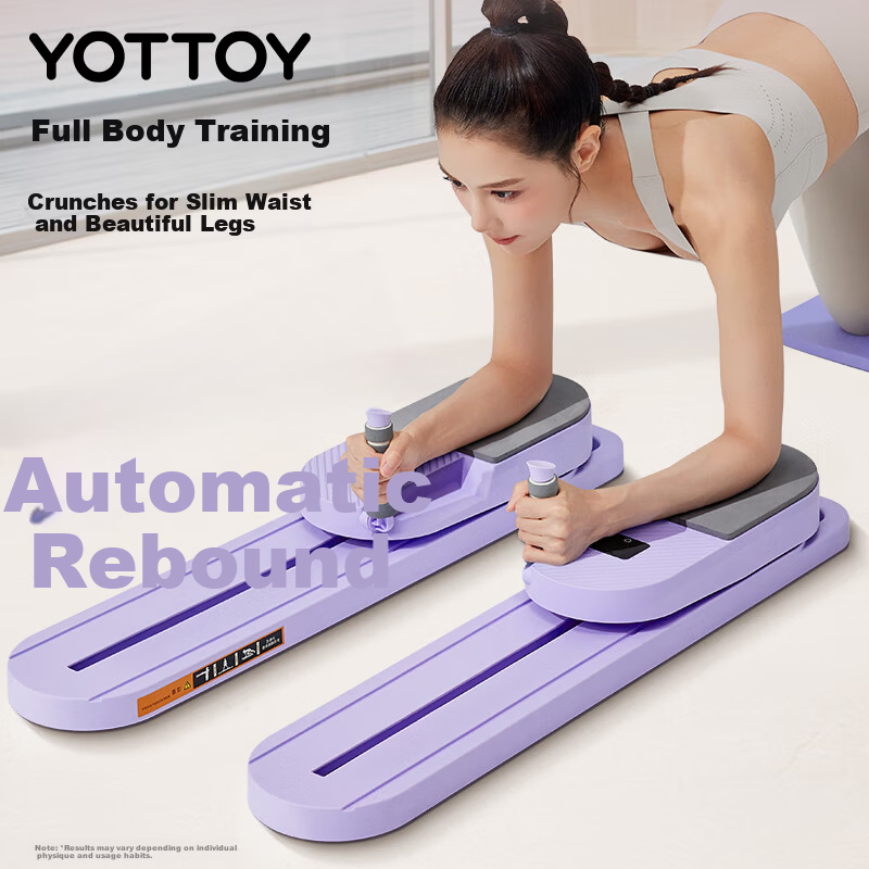 Yottoy Detachable Abdominal Board Automatic Rebound Ab Wheel Roller Professional Silent Abs Trainer for Weight Loss and Belly Slimming