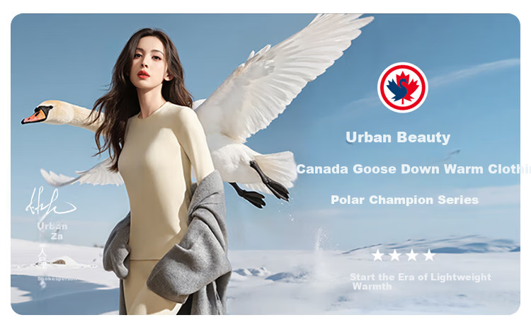 Urban Beauty Nazha Style Goose Down Silk Thermal Fleece Lined Thickened Women's Autumn Thermal Underwear Set 2XL 1