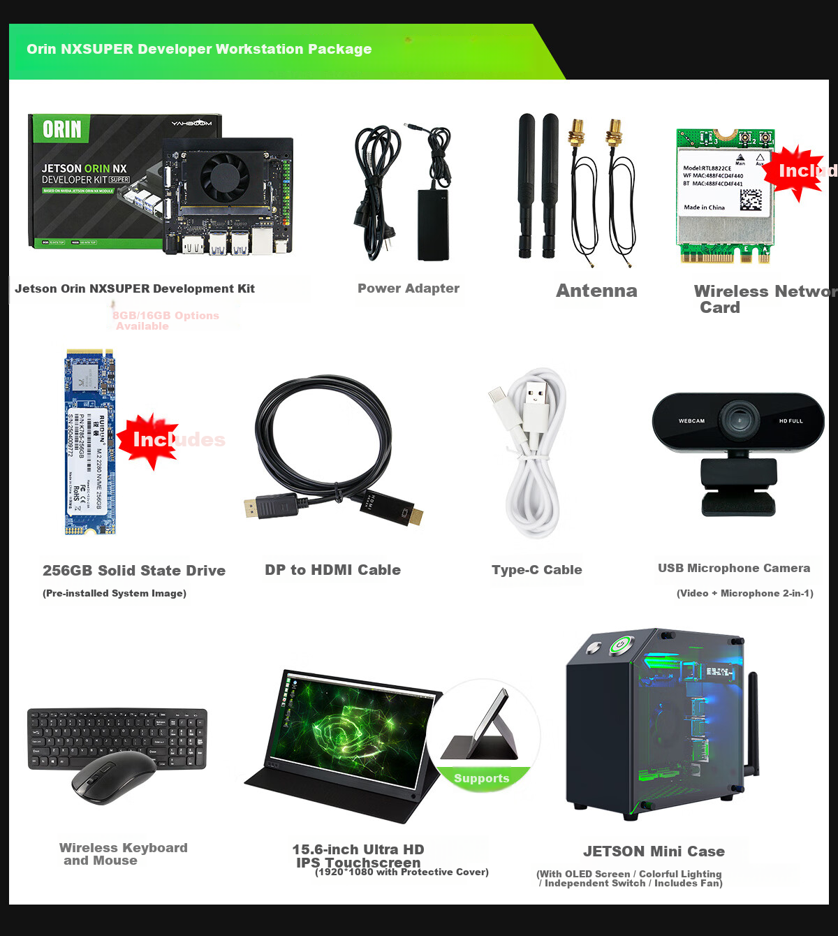 NVIDIA Jetson Orin NX Super 8/16GB Edge Computing Development Board ROS Kit AI Core Board OpenClaw 9