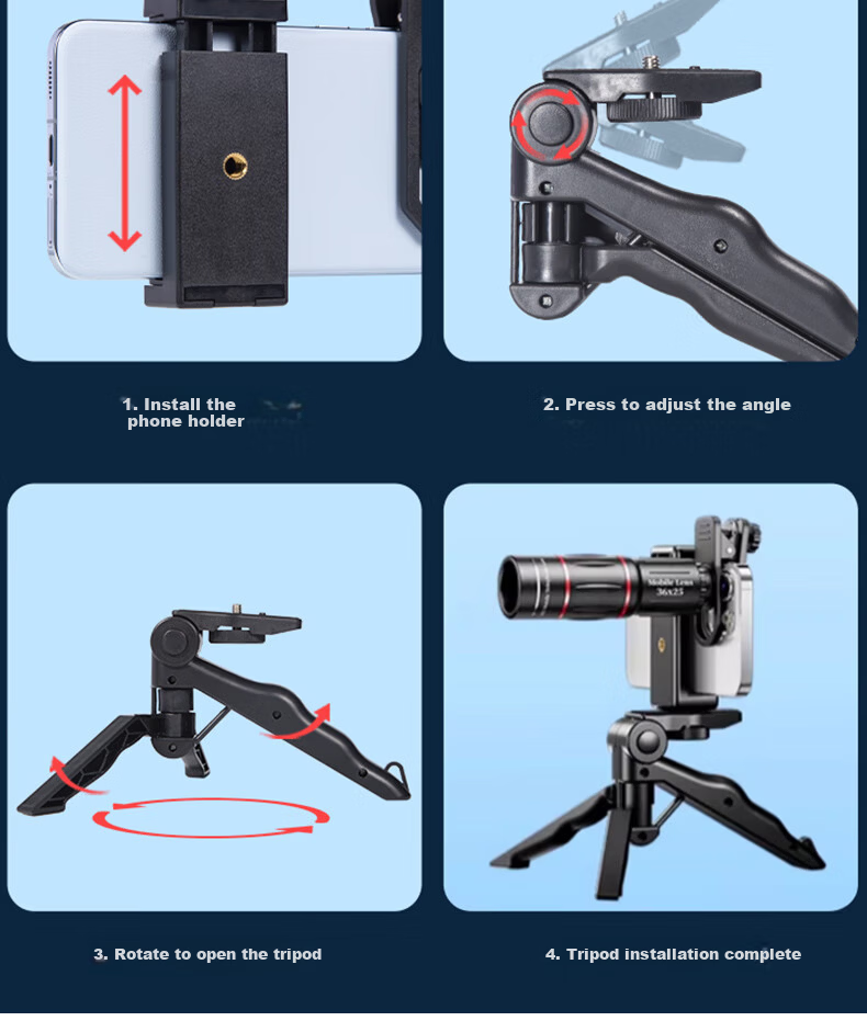HUGE Mobile Telescope Concert Shooting Tool Long Focus HD Zoom External Camera Live Photo 16