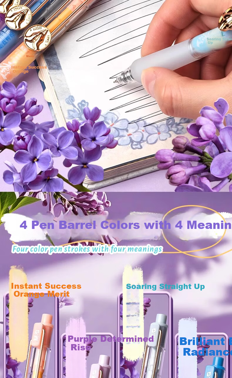 M&G Stationery Exam Success Retractable Gel Pen Black 0.5mm Quick-Dry Student Signature Pen 12pcs/Box AGPJ7216A 5