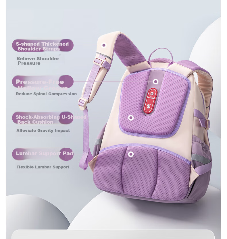 FUTURE STAR Elementary School Backpack Lightweight Ergonomic Shoulder Support Children's School Bag for Grades 1-3 Girls Large Capacity Purple 8