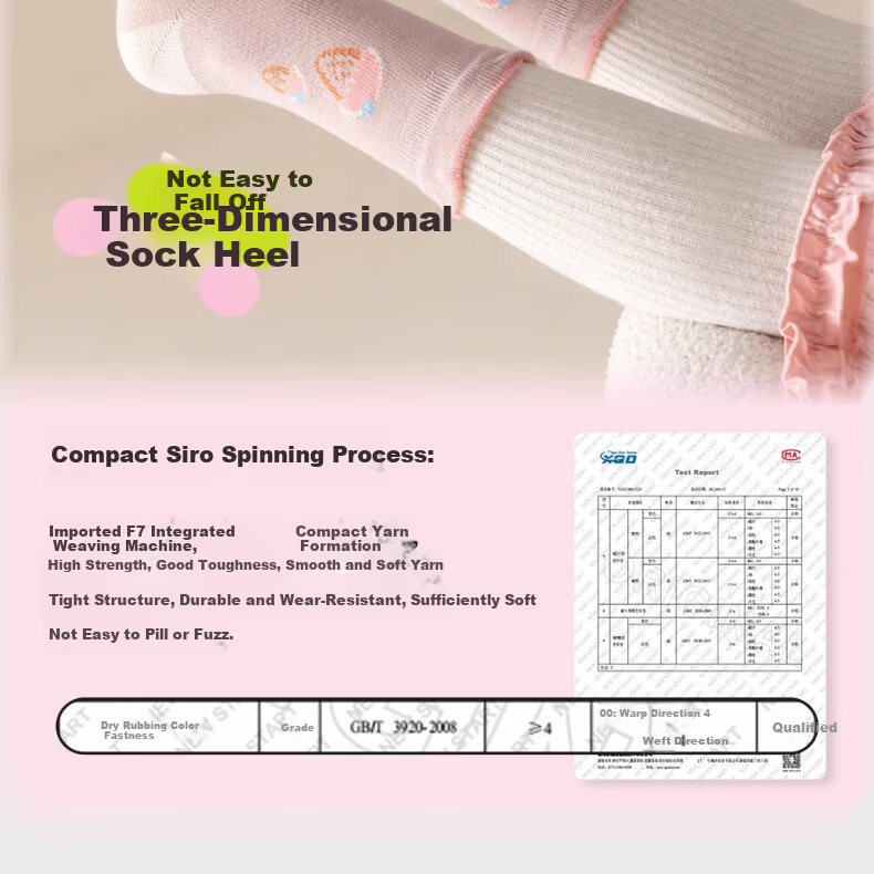 Mianqixiong Girls' Mid-Calf Cotton Socks Spring and Autumn Breathable Cartoon Cute Children's Socks EW36 - 5 Pairs - Size 13-16 14