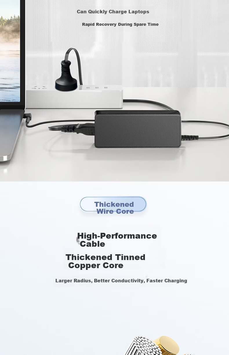 Mryc Lenovo Laptop Charger for Legion Y7000P R720 Black, T470p Xiaoxin, 20V11.5A 230W Square Port Computer Power Adapter Charging Cable 5