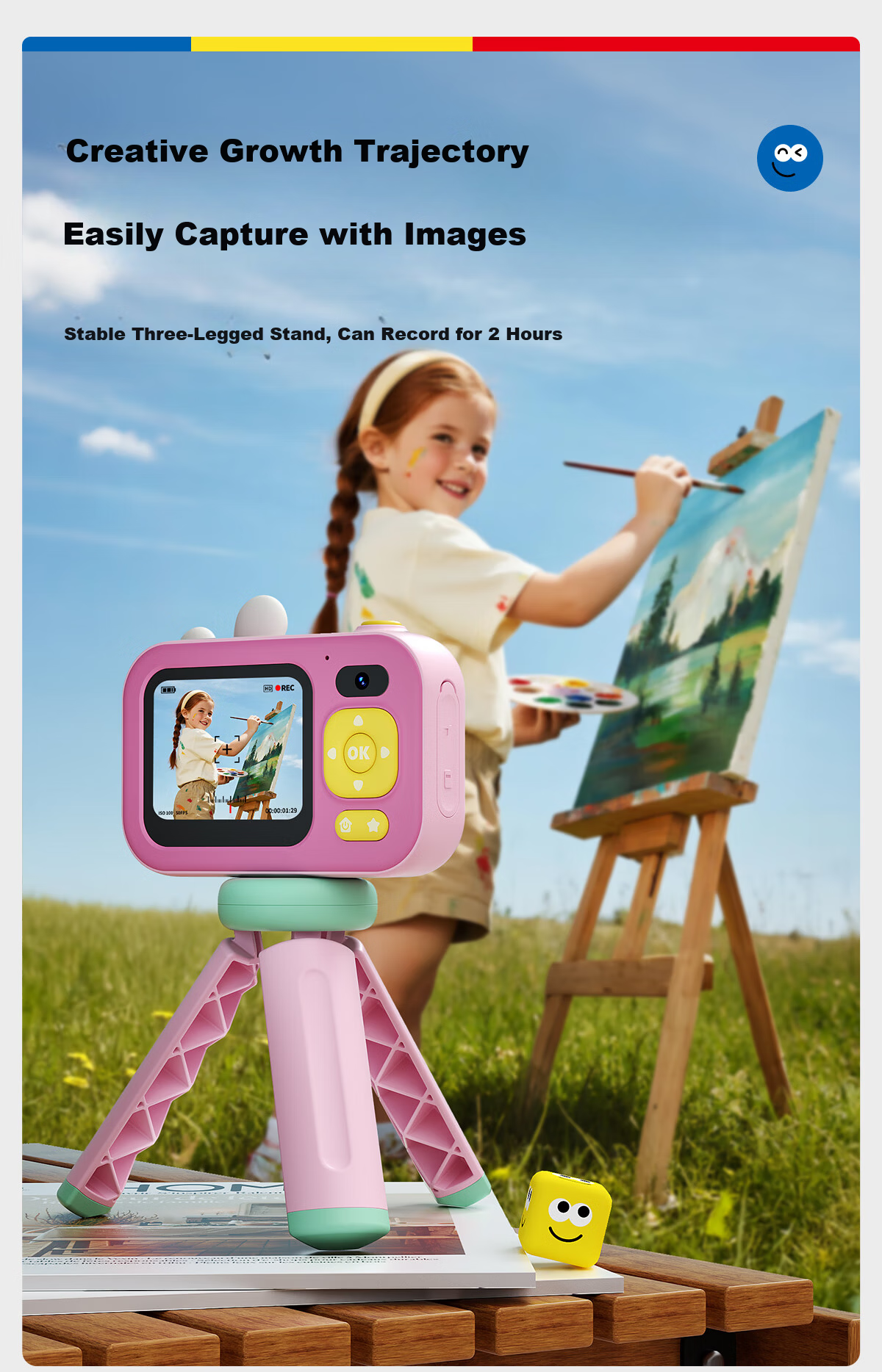 Carlbaby Kids Camera Toy 3-6 Years Instant Print Photo Video Recorder Birthday Gift for Boys and Girls 8