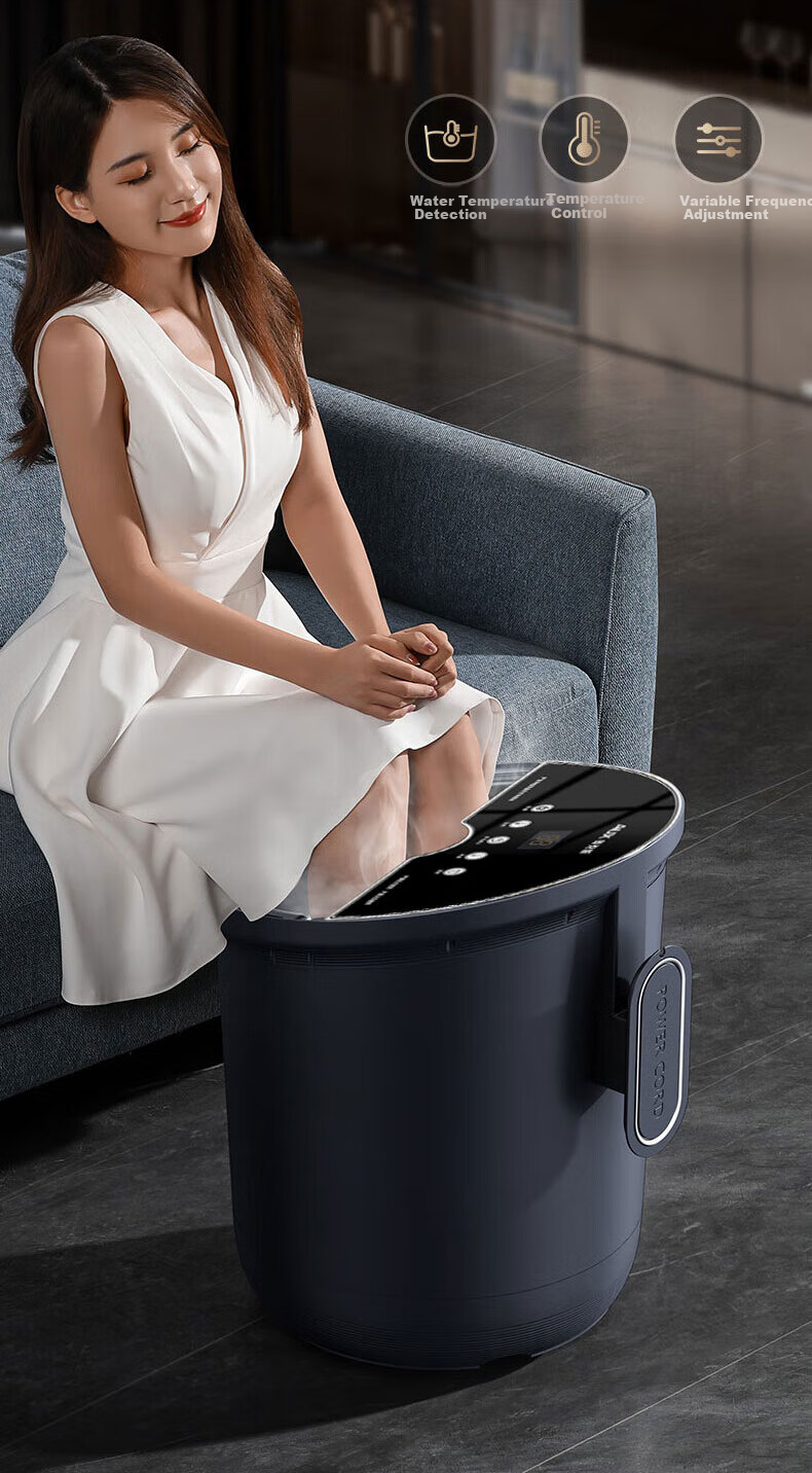 AUX AFB-1822 Foot Bath Bucket Heated Massage Smart Over-Knee Calf Steaming Deep Basin Constant Temperature Electric Foot Soak Basin Gift for Parents and Girlfriend Birthday Holiday 11
