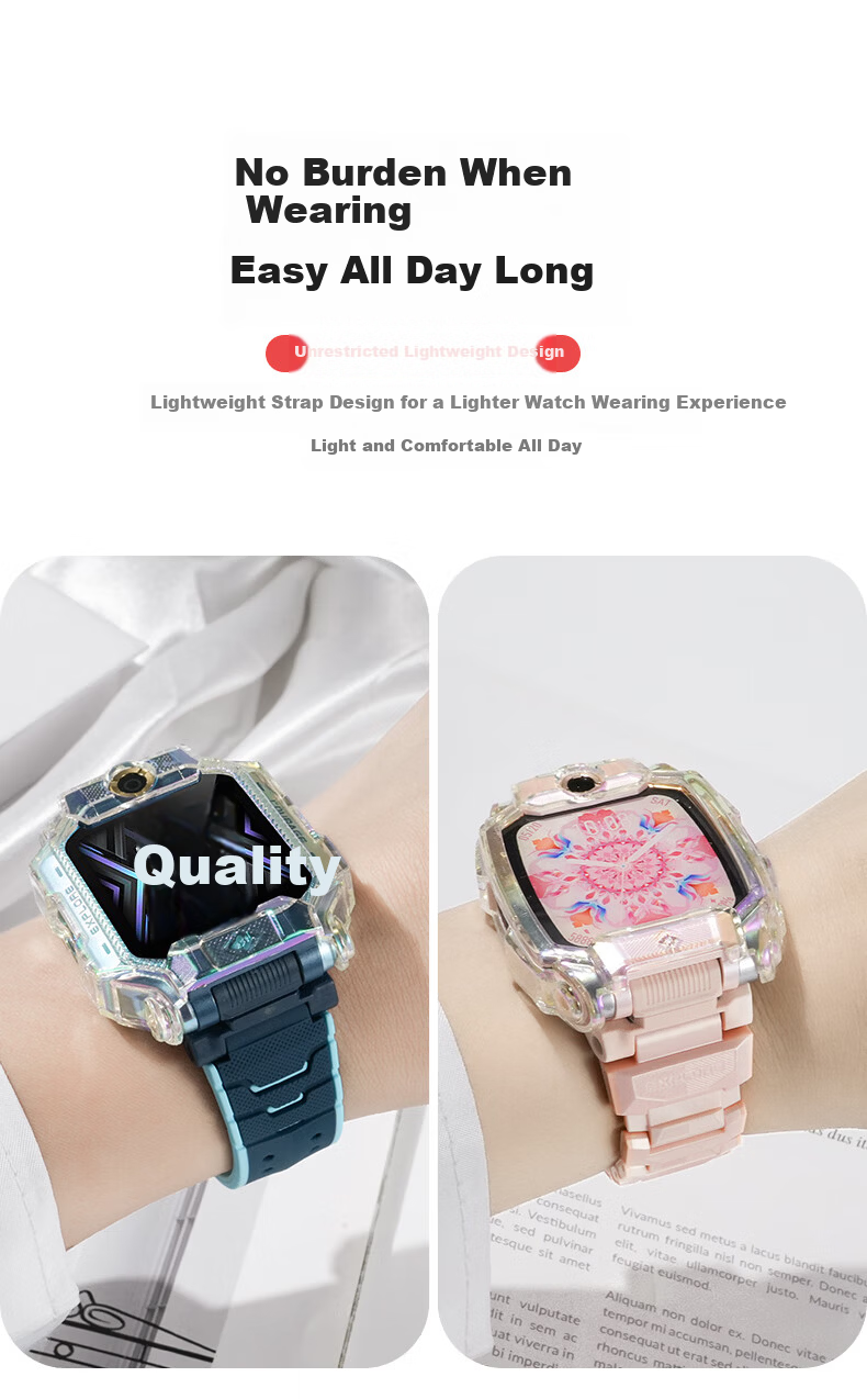 LANGLING New Colorful Protective Case for Xiaotiancai Z11 Kids Phone Watch, Full-Cover Shockproof Slim TPU Case for Boys and Girls 5