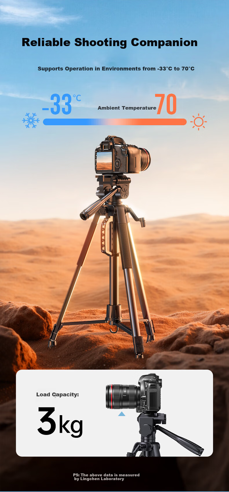 Lingchen Tripod Camera Stand DSLR Mirrorless Sony Canon Phone Live Streaming Photography Tripod Outdoor Portable 3D Pan Head Professional Stable Anti-Shake Stand 1.8m 5