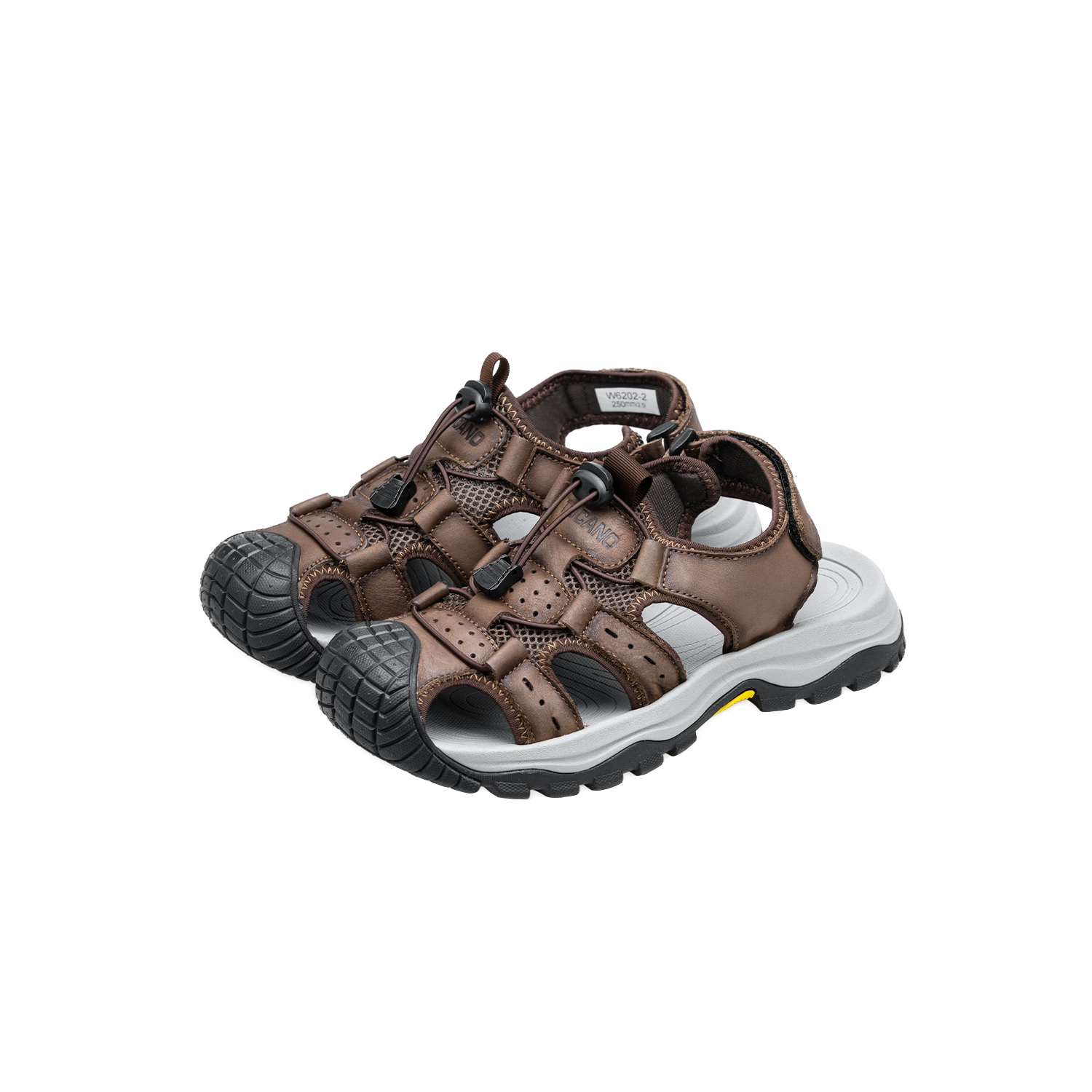 Woodpecker Men's Sandals Summer 2026 New Soft Sole Breathable Hole Shoes Outdoor W6202-2 Dark Brown Size 42