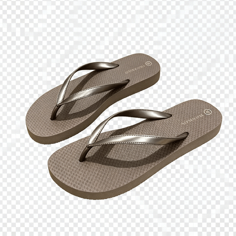 ZHIYING Women's Flip Flops Flat Non-Slip Soft Sole Simple Beach Shoes Brown Size 37-38