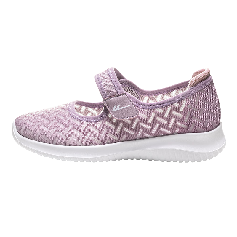 Warrior Mom Shoes, Autumn Women's Slip-Ons, Elderly Soft-Soled Sports Casual Walking Shoes, 0896 Purple, Size 38