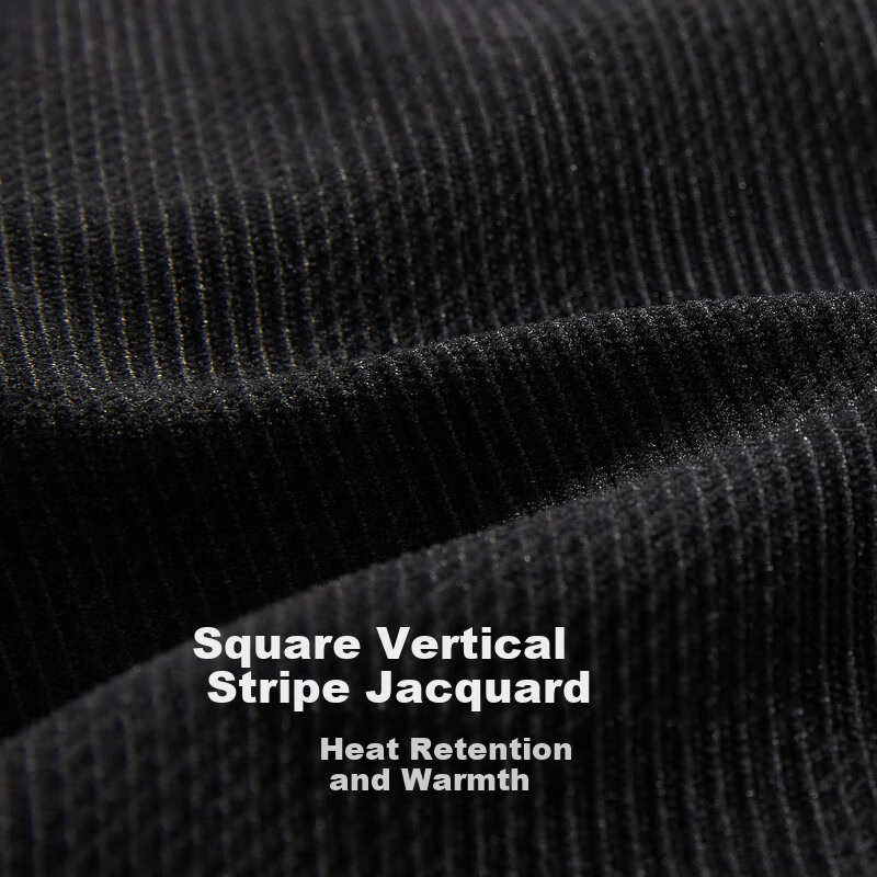 CABBEEN Men's Jacquard Checkerboard Autumn Jacket with Metal Logo Decoration and Square Vertical Stripe Design