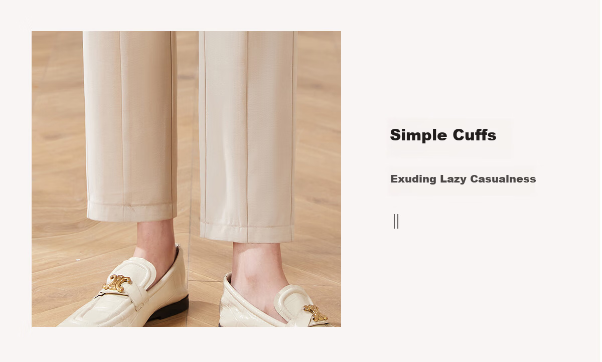Chushen Spring Autumn Women's Casual Pants with Designer Belt High Waist Straight Slim Fit Cropped Harem Pants S13KK2517 5