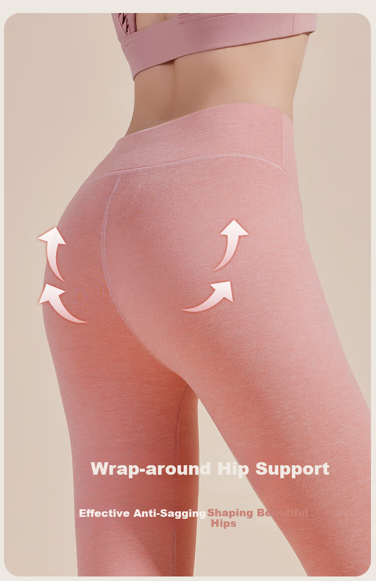 MiiOW New Wool And Silk Blend Thermal Underwear for Women, High-Waist Seamless Tummy Control Leggings, Black, XL 14