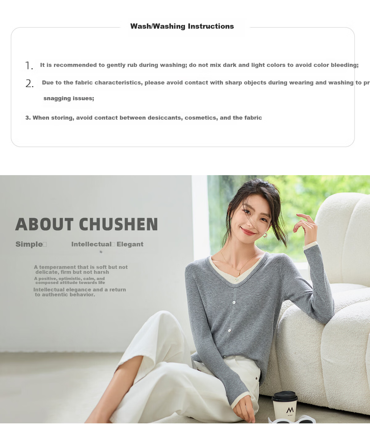 Chushen Spring and Autumn Short Jacket Women Fashion Color-Block Textured Fabric Commuter Short Coat Top S143U3003 15