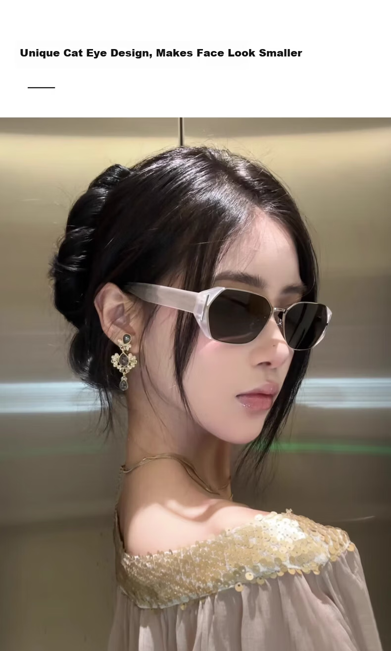 FENCHI [Little Ice Cube] 2025 New High-End Vintage Old Money Style Women's UV Protection Retro Small Square Sunglasses 3