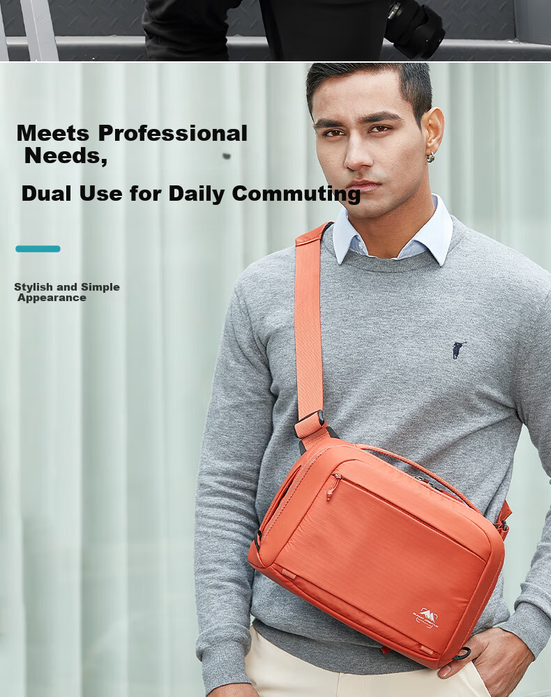 Shanmu 10L Champagne Single Shoulder Camera Bag Crossbody DSLR Mirrorless Digital Storage Waterproof Durable Lightweight Camera Backpack for Cycling Commuting 2