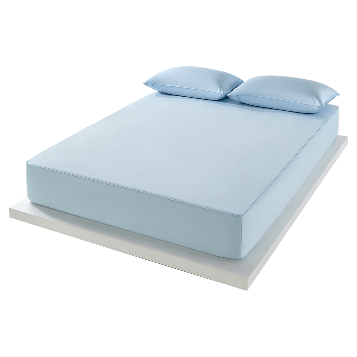 Shupiaoer Pure Cotton Anti-Mite Fitted Sheet Washable Thin Mattress Protector Double Anti-Mite Dust Mite Allergy Bare Feeling Version