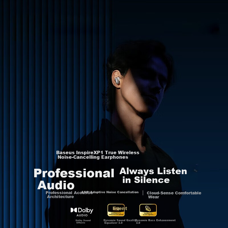 BASEUS Inspire XP1 In-Ear True Wireless Bluetooth Earphones Noise Cancelling Compatible with Apple Huawei OPPO Phones Sound by Bose Acoustic Architecture