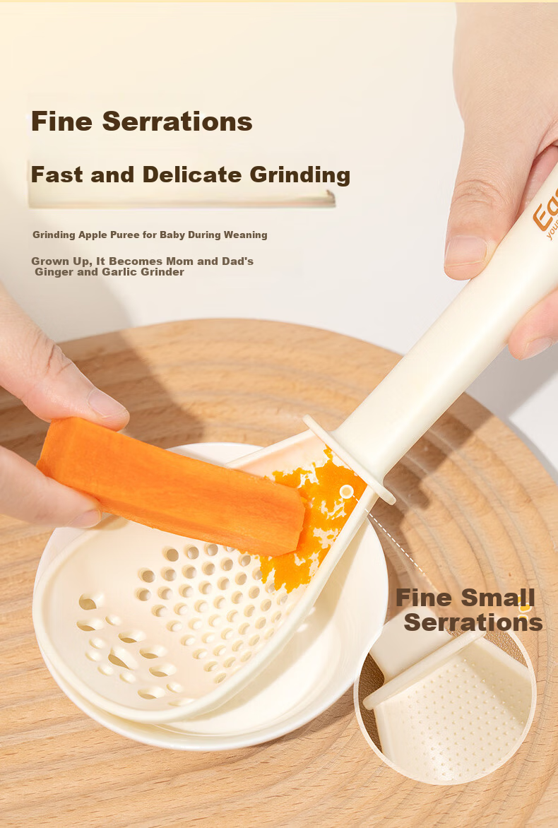 Easy Your Home Multifunctional Cooking Spoon Strainer Baby Food Supplement Tool Food Grade Drainage Spoon Kitchen Skimmer 5
