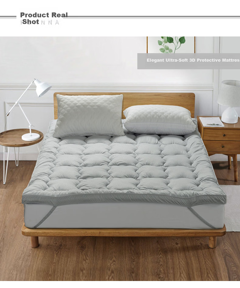 Fuanna Mattress Protector Non-Slip Thickened Washable Mattress Pad Single Tatami Mat 120x200cm 11