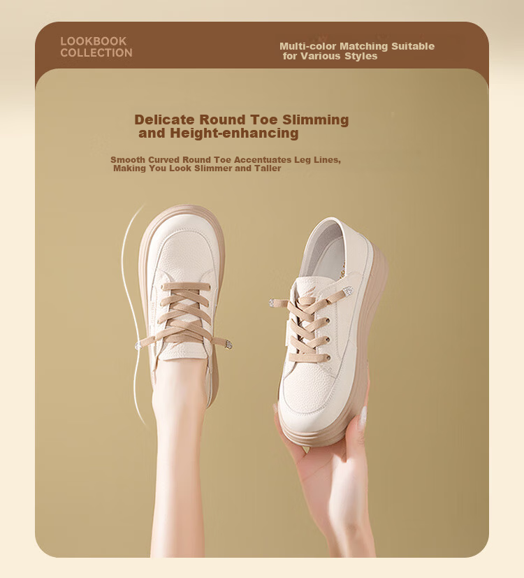 Red Dragonfly Women's Fashion Casual Slip-On Classic White Sneakers WPB14032 Beige Size 36 2