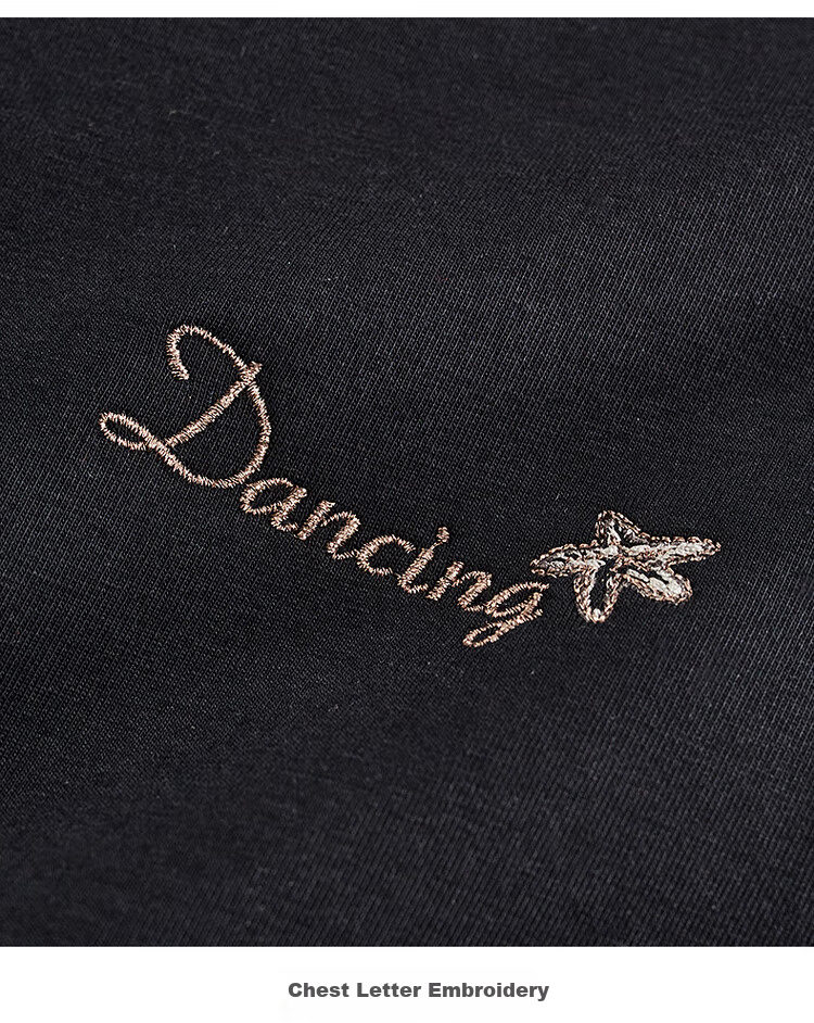 Dancing with Wolves [Fleece Lined Warmth] Autumn Winter Embroidered Round Neck Thickened Men's Sweatshirt 001 Black 175 16