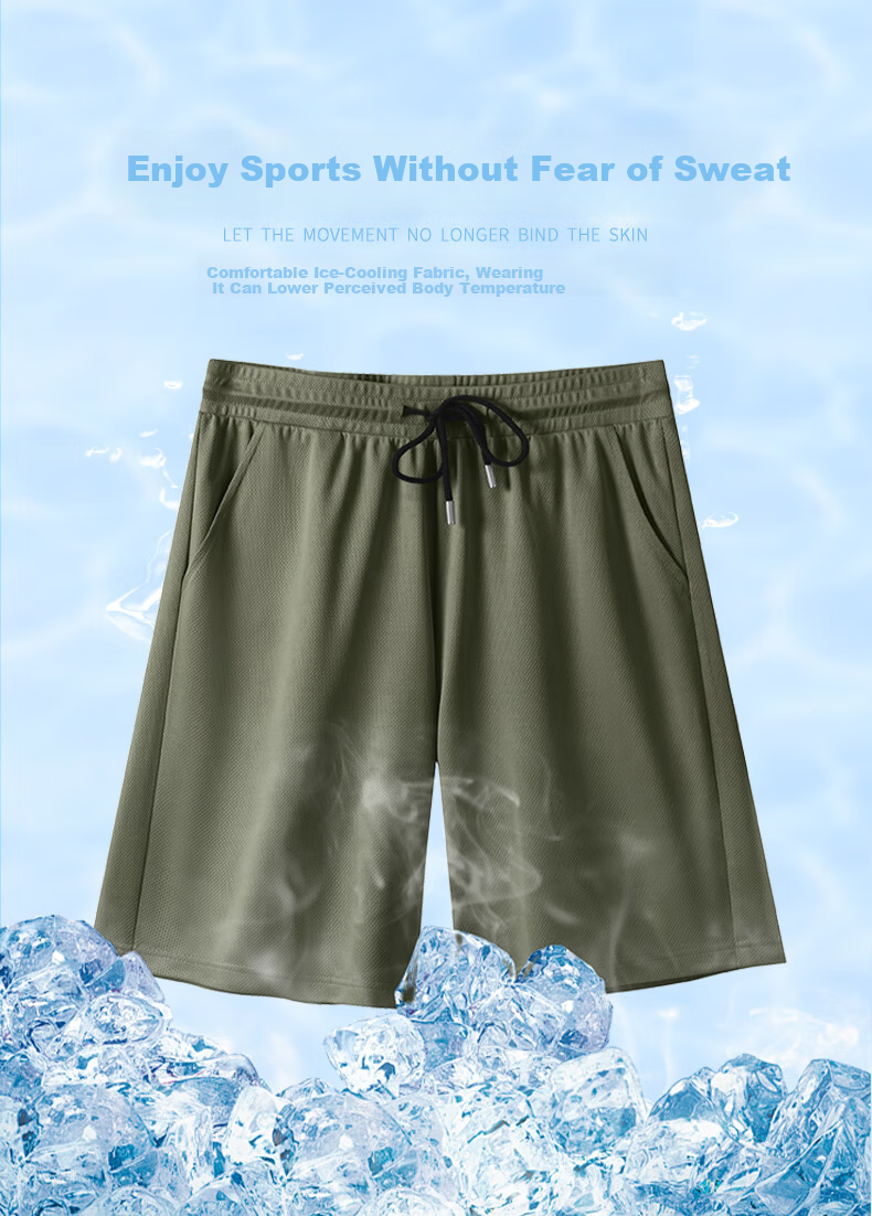 MINISO Men's Summer Shorts 2025 New American Lazy Style Casual Outdoor Quick-Dry Breathable Pants Black M 3