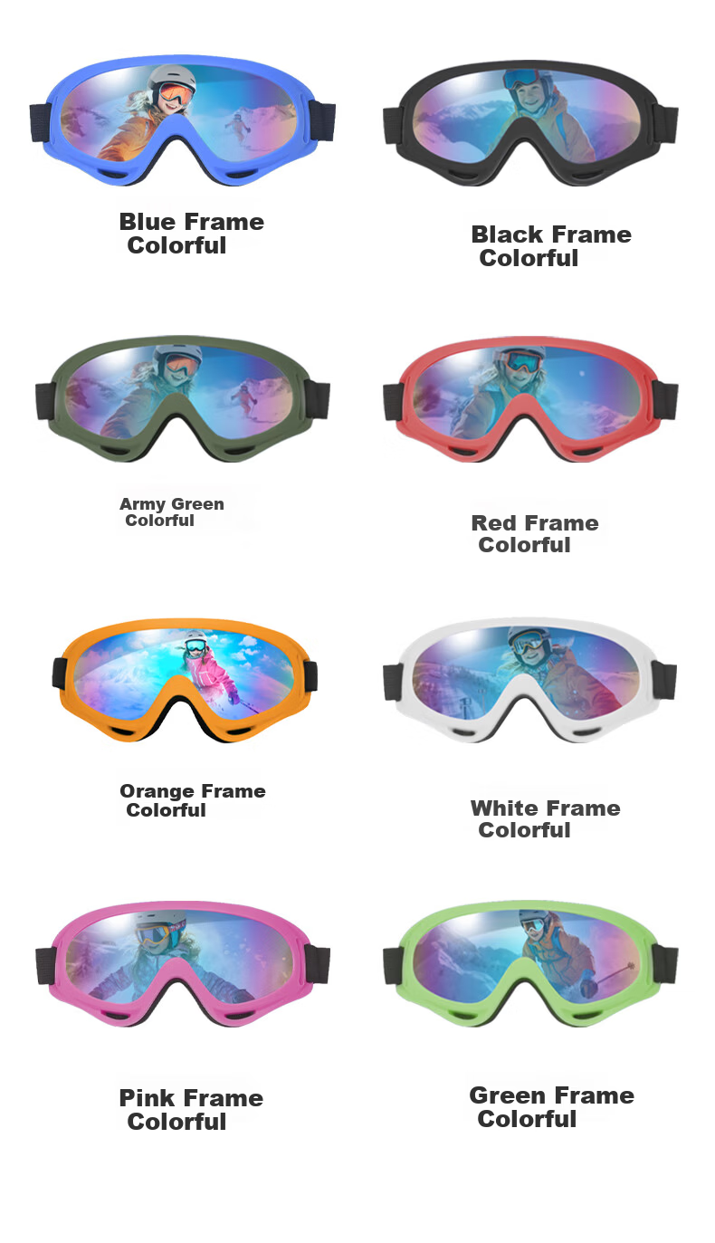 DRATRA Ski Goggles Windproof Glasses Mountaineering Snow Goggles Kids Ski Glasses Dustproof Snow Gear 12