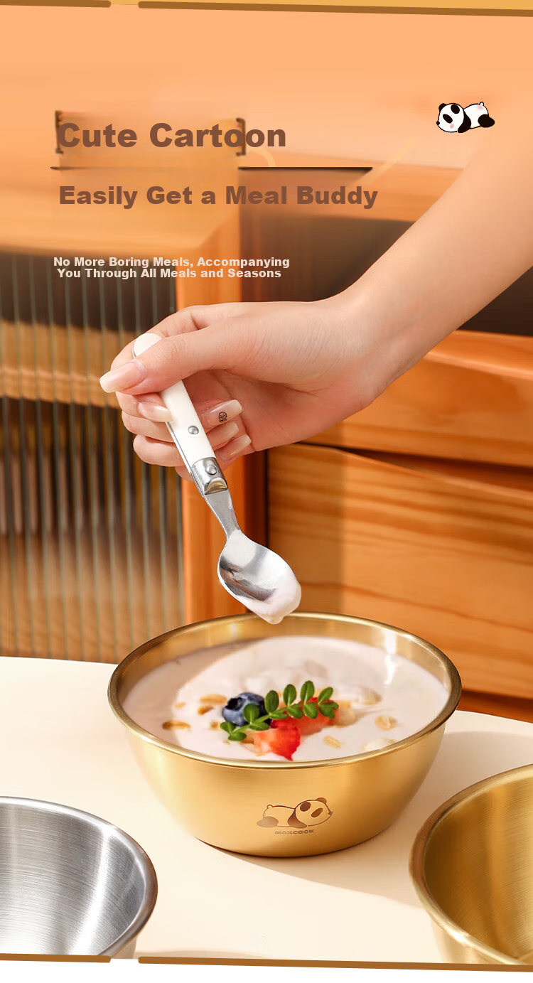 MAXCOOK 304 Stainless Steel Bowl Rice Wine Bowl Instant Noodle Bowl Soup Bowl Korean Style Bowl Bibimbap Bowl Sherpa Bowl Yogurt Bowl MCWA8593 5