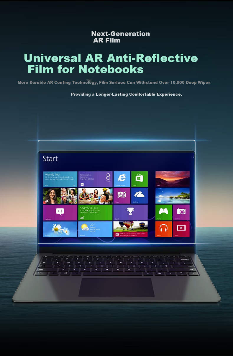 Memebox Universal AR Film for Laptop Screen 13.3 Inch 16:9 Anti-Glare Anti-Reflection Electrostatic Protective Film for HP Star BookPro13 2