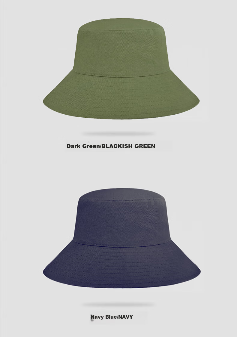 XUEXIMAN Men's Fisherman Hat Large Size Sunshade Black Simple Sun Hat Women's Sun Protection Hat 13