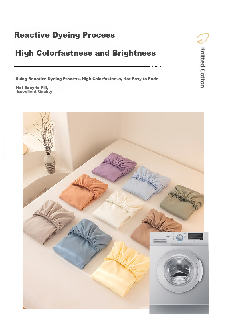 Aiwei Class A Washed Cotton Student Bed Fitted Sheet Single Non-Slip Dustproof for 1.2m Bed Dark Gray 12