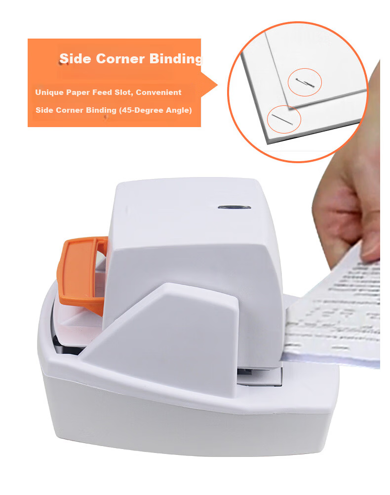 DOCON DC-207ST/207DT Stapler Refill Box, Flat Staple Automatic Light-Sensing Intelligent Electric Stapler Straight-Line Staples 4